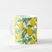 Mug Motif citron blanc jaune (Devant gauche)