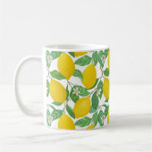 Mug Motif citron blanc jaune (Gauche)