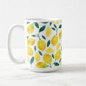 Mug Motif citron jaune aquarelle (Gauche)
