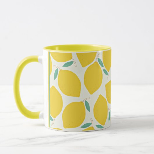 Mug Motif citron jaune citron (Gauche)