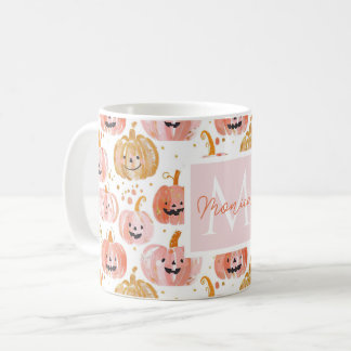 Mug Motif Citrouille aquarelle avec nom