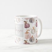Mug Motif Citrouille aquarelle avec nom (Devant droit)