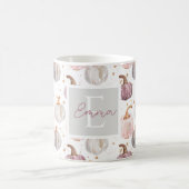Mug Motif Citrouille aquarelle avec nom (Centre)
