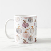 Mug Motif Citrouille aquarelle avec nom (Gauche)