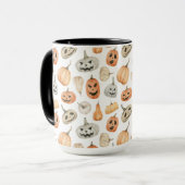 Mug Motif Citrouille d'aquarelle amusant (Devant gauche)