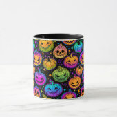 Mug Motif Citrouille d'Halloween brillant et multicolo (Centre)