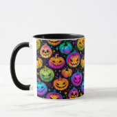 Mug Motif Citrouille d'Halloween brillant et multicolo (Gauche)