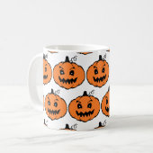 Mug Motif Citrouille d'horreur d'Halloween (Devant gauche)