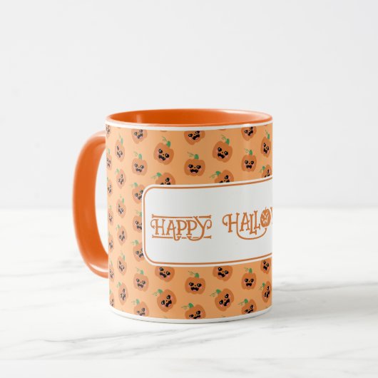 Mug Motif Citrouille Halloween Kawaii (Devant gauche)