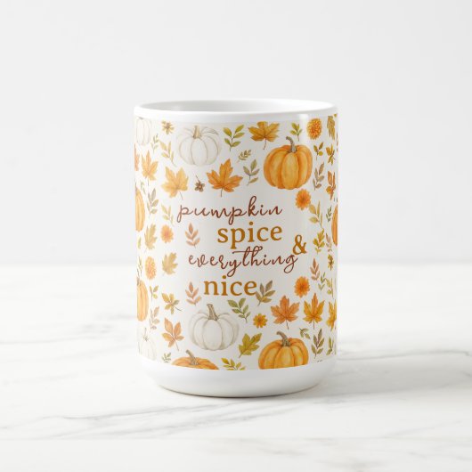 Mug Motif Citrouille mignon | Thanksgiving (Centre)