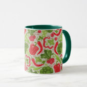 Mug motif clair à base de légumes frais (Devant droit)