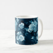 Mug Motif classique de rose de bleu (Devant droit)