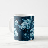 Mug Motif classique de rose de bleu (Devant gauche)
