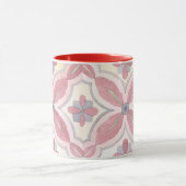 Mug Motif classique en carreaux rouge, bleu et rose ca (Centre)