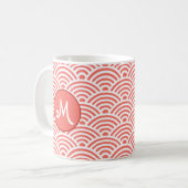 Mug Motif classique japonais avec Monogramme (Devant gauche)