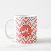 Mug Motif classique japonais avec Monogramme (Gauche)