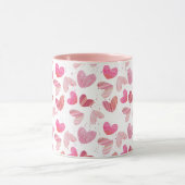 Mug Motif Coeur mignon rose et rouge (Centre)
