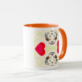 Mug Motif coeurs mignons (Devant droit)