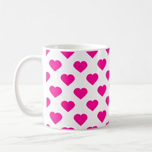 Mug Motif Coeurs roses (Gauche)