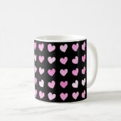 Mug Motif Coeurs roses (Devant droit)