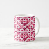 Mug Motif Coeurs roses (Devant droit)
