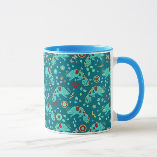 Mug Motif coloré de caméléon (Droite)