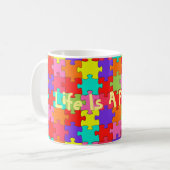 Mug Motif coloré de casse-tête (Devant gauche)