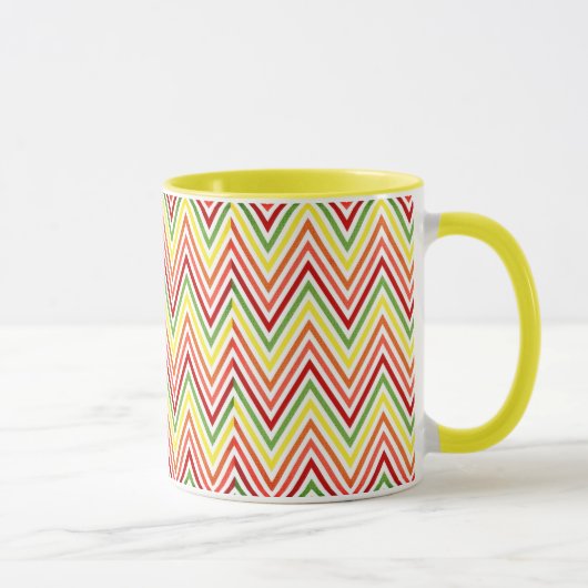 Mug Motif coloré de Chevron de zigzag (Droite)