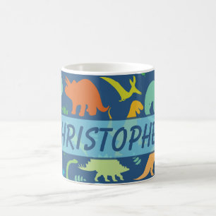 Mug Motif coloré de dinosaure à personnaliser