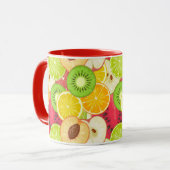 Mug Motif coloré de fruit d'amusement (Devant gauche)