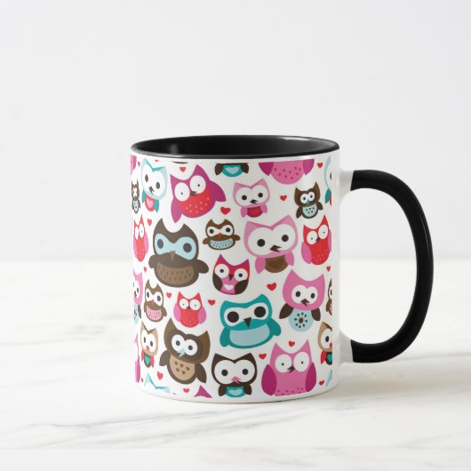 Mug motif coloré de hibou (Droite)