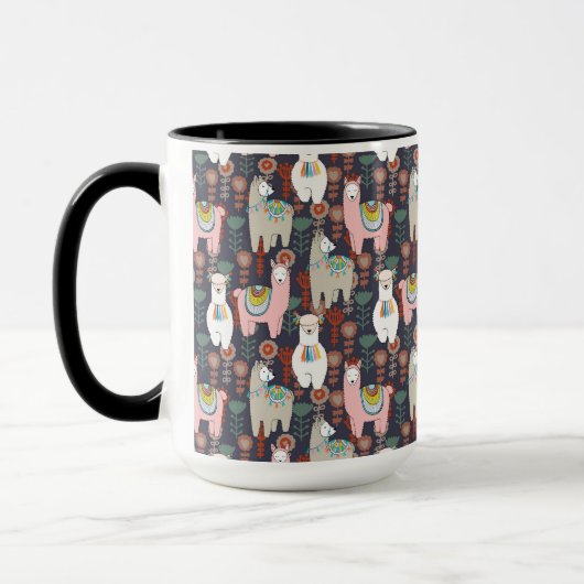 Mug Motif coloré de lamas (Gauche)