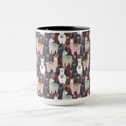 Mug Motif coloré de lamas (Centre)