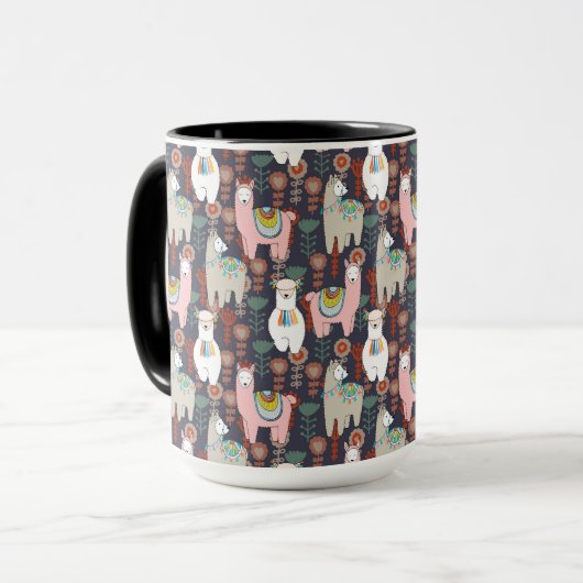 Mug Motif coloré de lamas (Devant gauche)