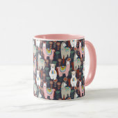Mug Motif coloré de lamas (Devant droit)
