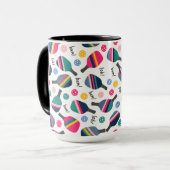 Mug Motif Coloré de Pickleball (Devant gauche)