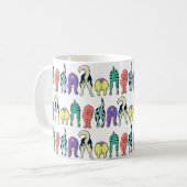 Mug Motif coloré des boutons de chien (Devant gauche)