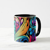 Mug Motif coloré Paisley (Devant droit)