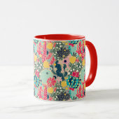 Mug Motif coloré Polka Dot Cactus (Devant droit)