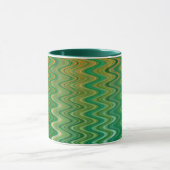 Mug Motif coloré vert orange Zigzag (Centre)