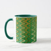 Mug Motif coloré vert orange Zigzag (Gauche)