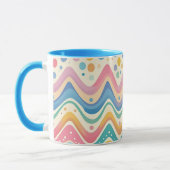 Mug Motif coloré Wavy Chevron Zigzag (Gauche)