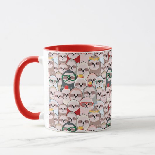 Mug Motif comique de paresse (Gauche)