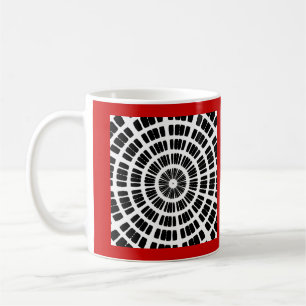 Mug motif concentrique abstrait