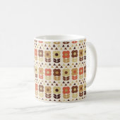Mug Motif continu fleurs rétro (Devant droit)