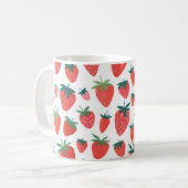 Mug Motif continu fraise (Devant gauche)