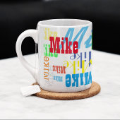 Mug motif cool de noms de couleurs différentes