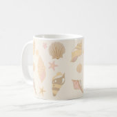 Mug Motif Coquilles Beige (Devant gauche)