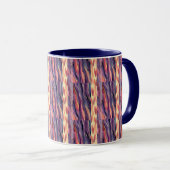 Mug motif corail et violet (Devant droit)