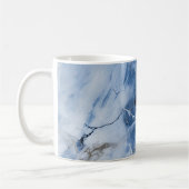 Mug motif côtier abstrait en marbre bleu (Gauche)